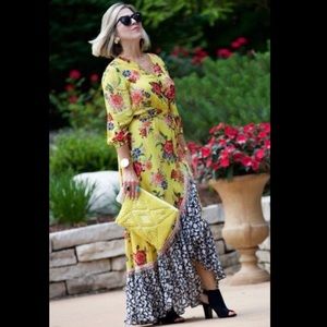 Floral Maxi Wrap Dress